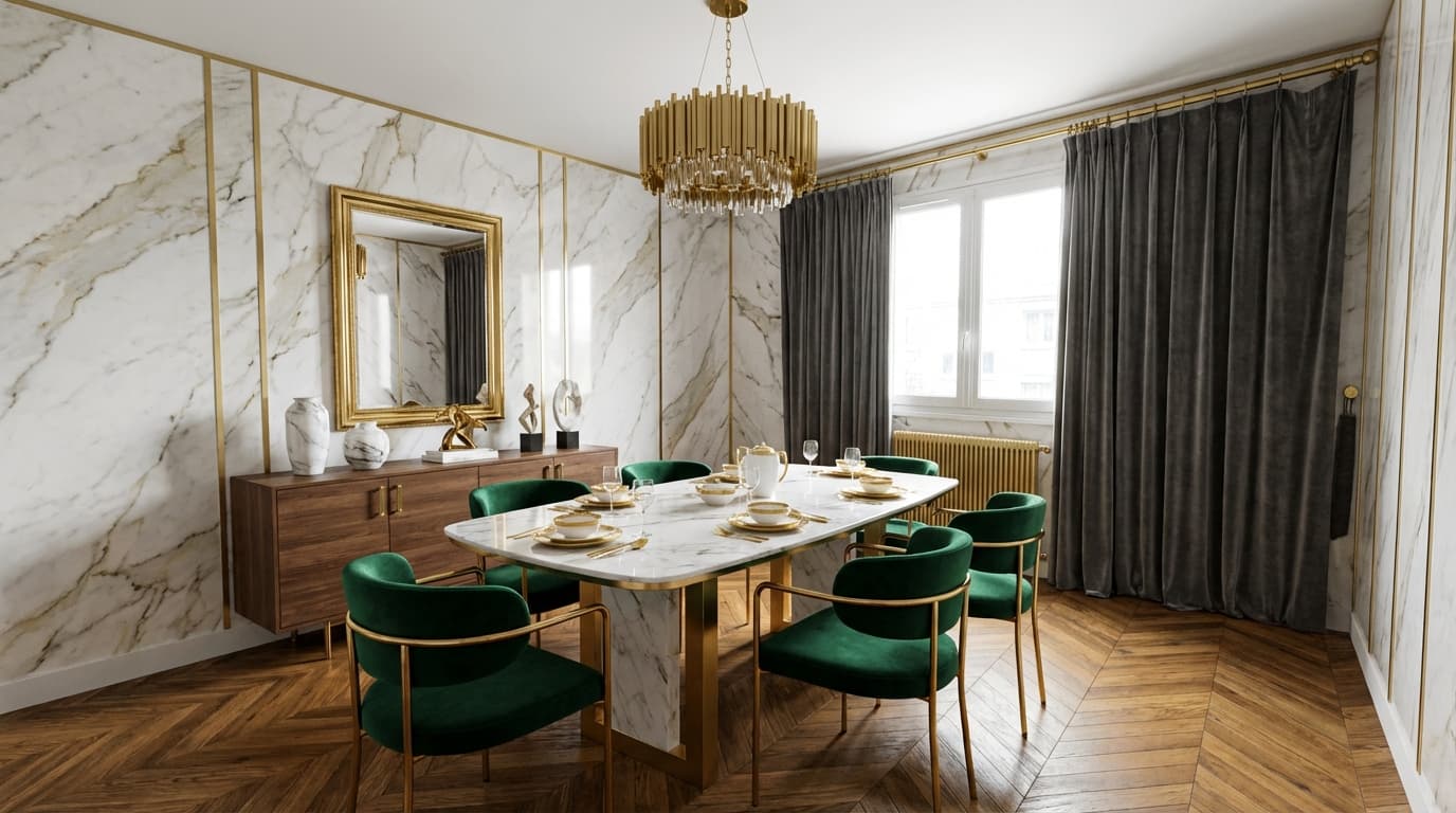 Pièce décorée style Japandi — Chambre